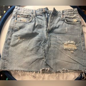Distressed Jean Skirt